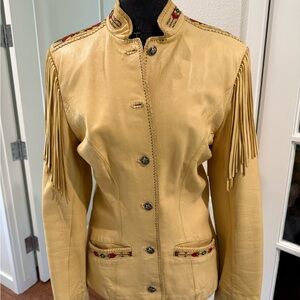 Vintage RenegadeStunning Real Soft Deer Leather with beads and fringe -like new!